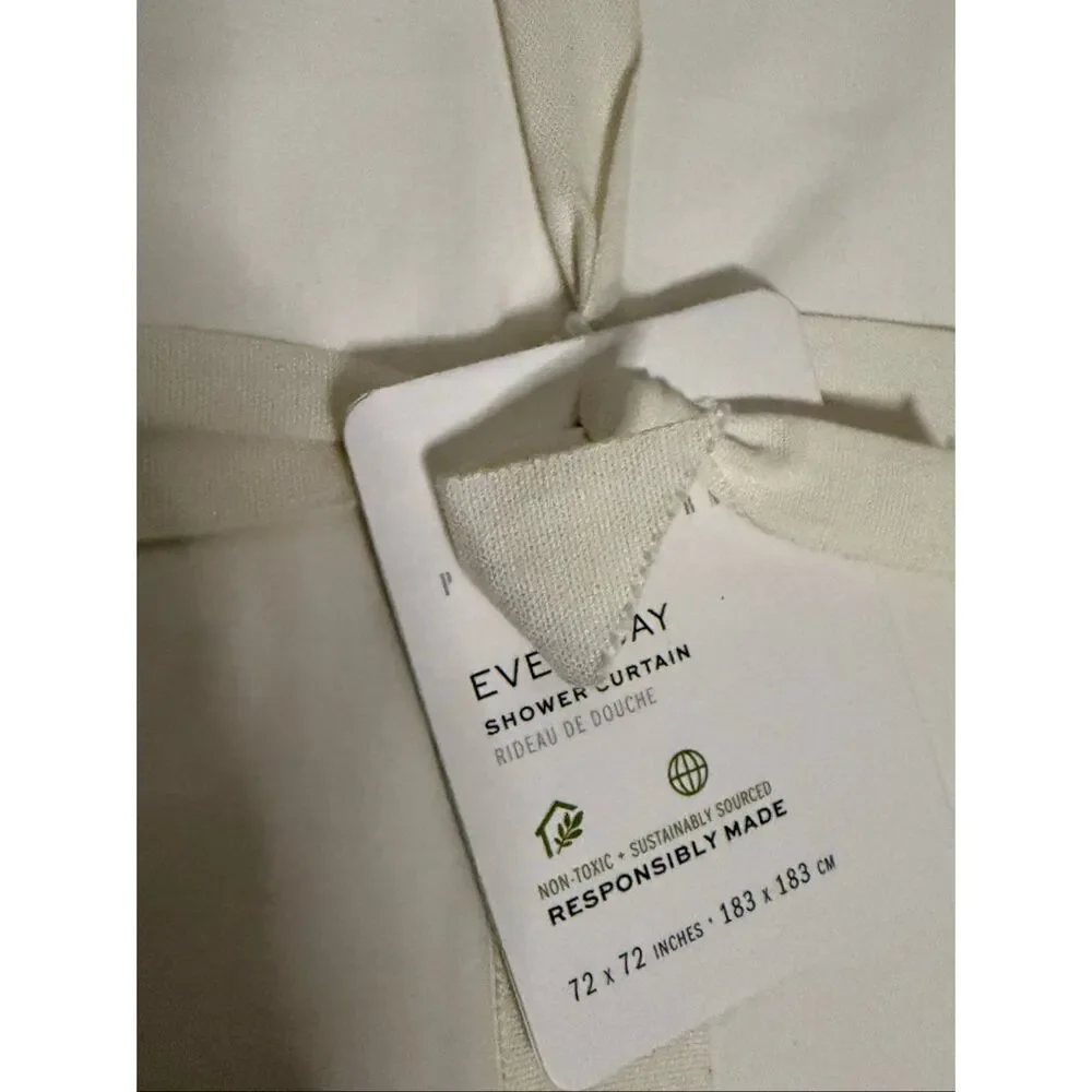 NWT POTTERY BARN Everyday Shower Curtain 100% Cotton 72x72 BUNDLE
